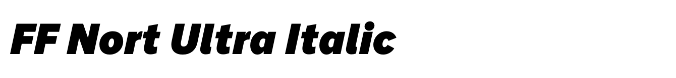 FF Nort Ultra Italic
